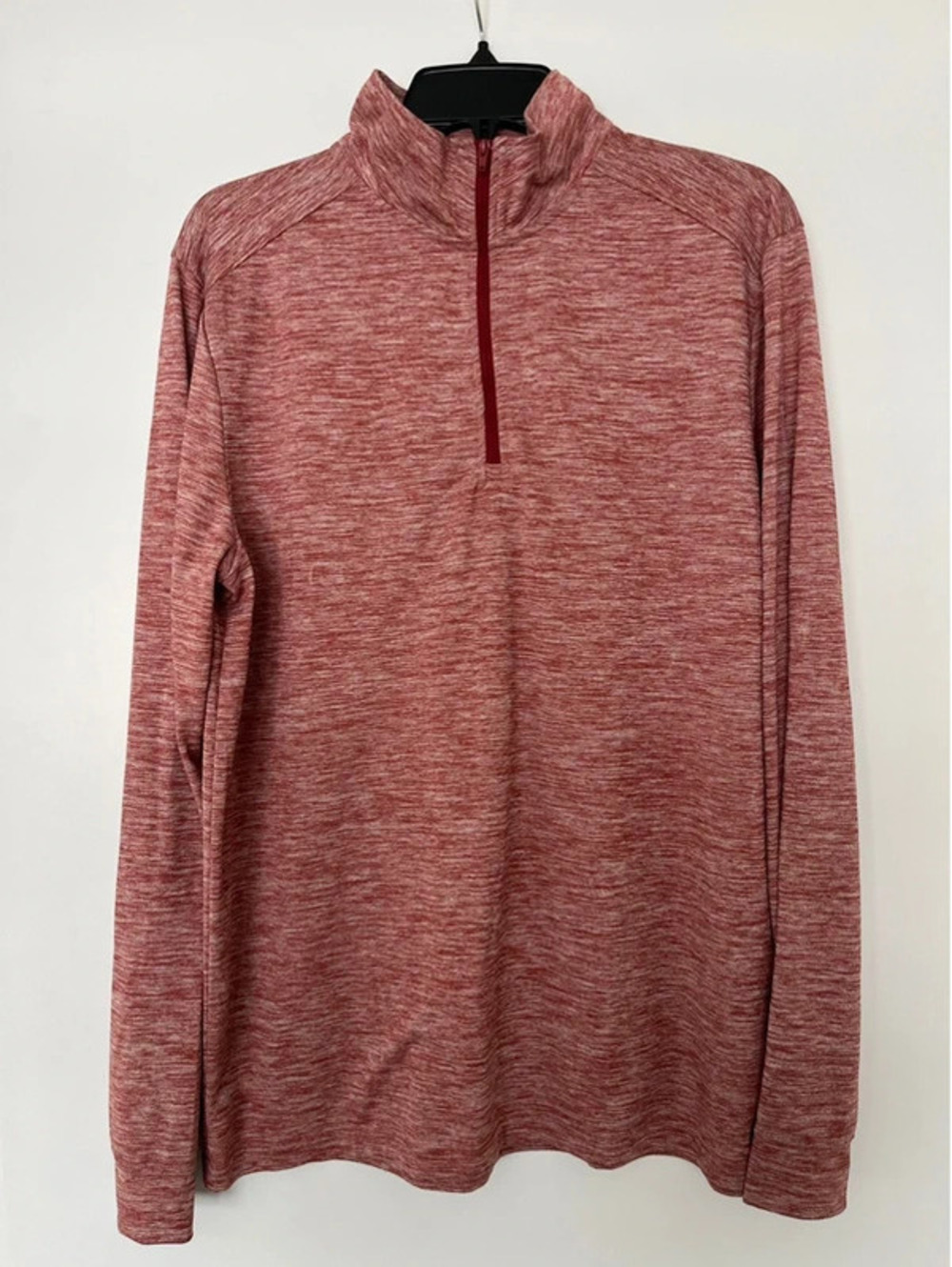 Guy Harvey Mens M Zip Long Sleeve Athletic Top Running Gym fishing Red